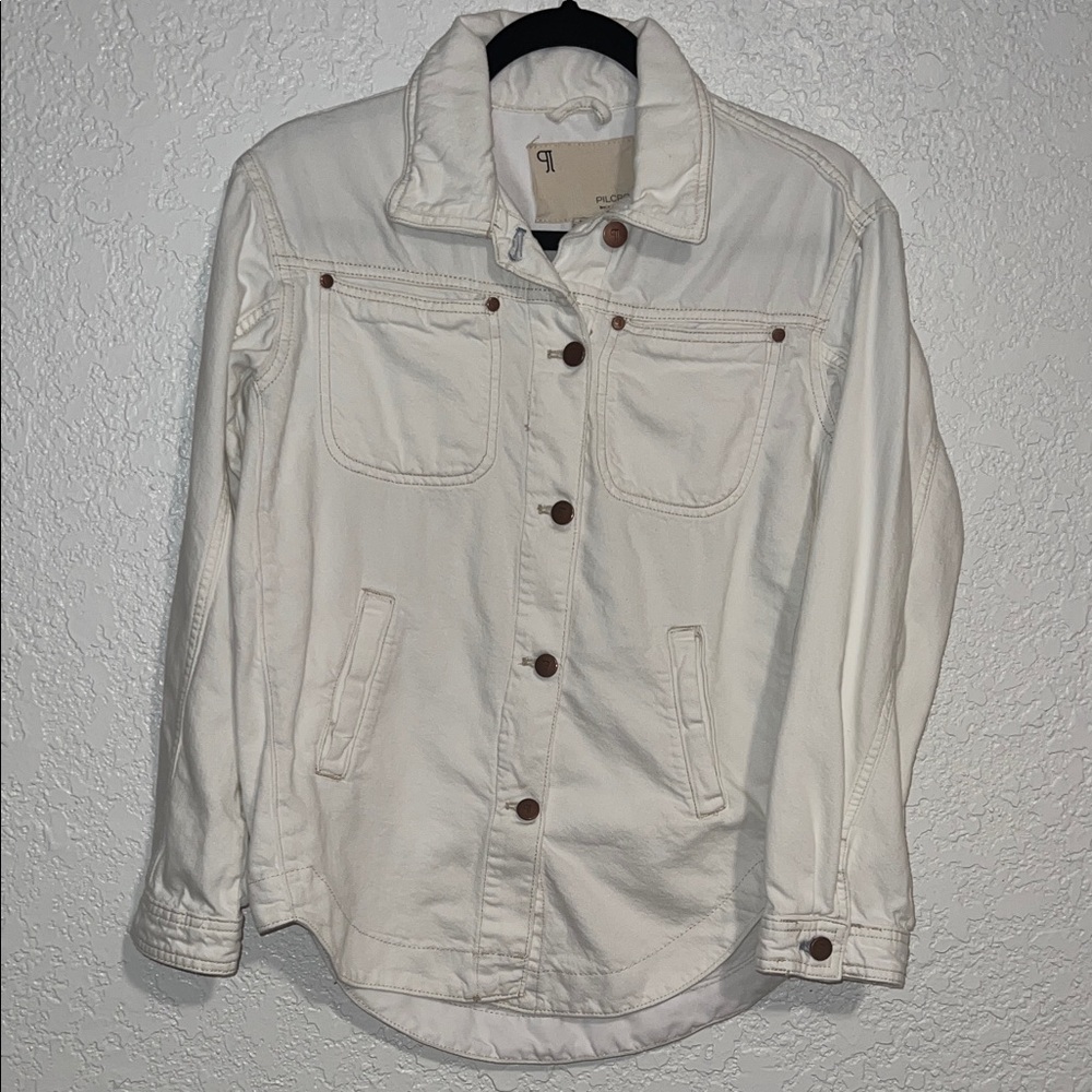 Pilcro Cream Jean Button Down